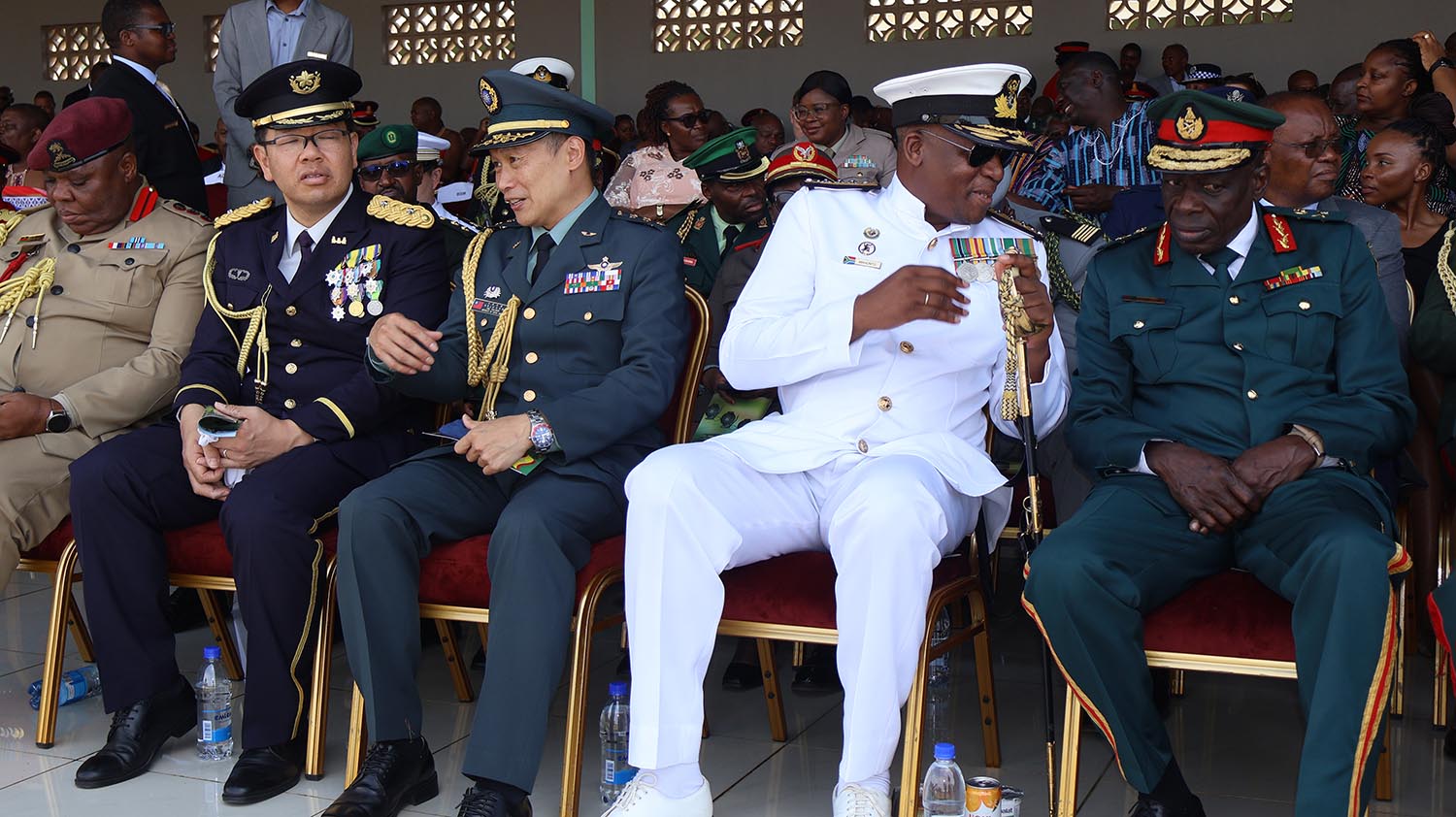 Visiting commissioners and top-ranking military officials from outside the country attending the Army Day as invited guests.